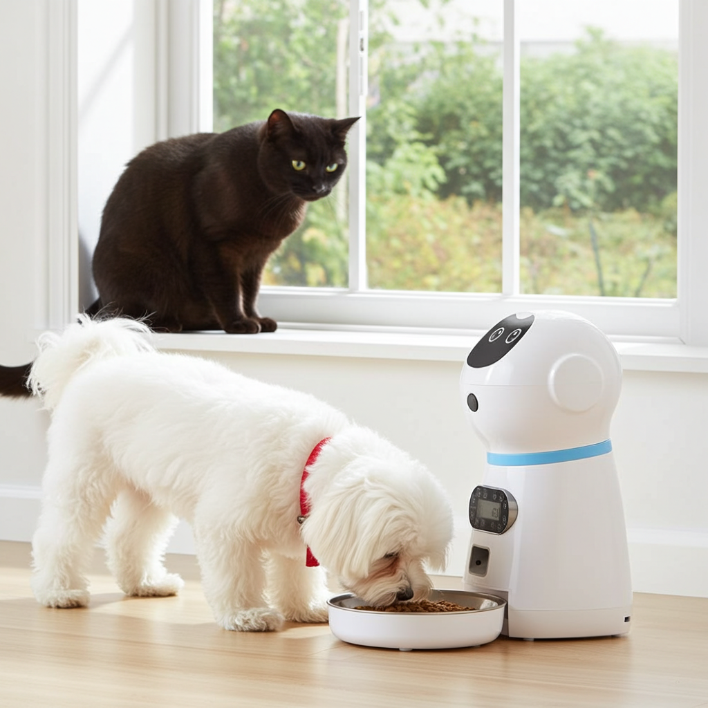 Automatic Pet Feeder - Smart Scheduled Feeding for Cats & Dogs | Paws GPS