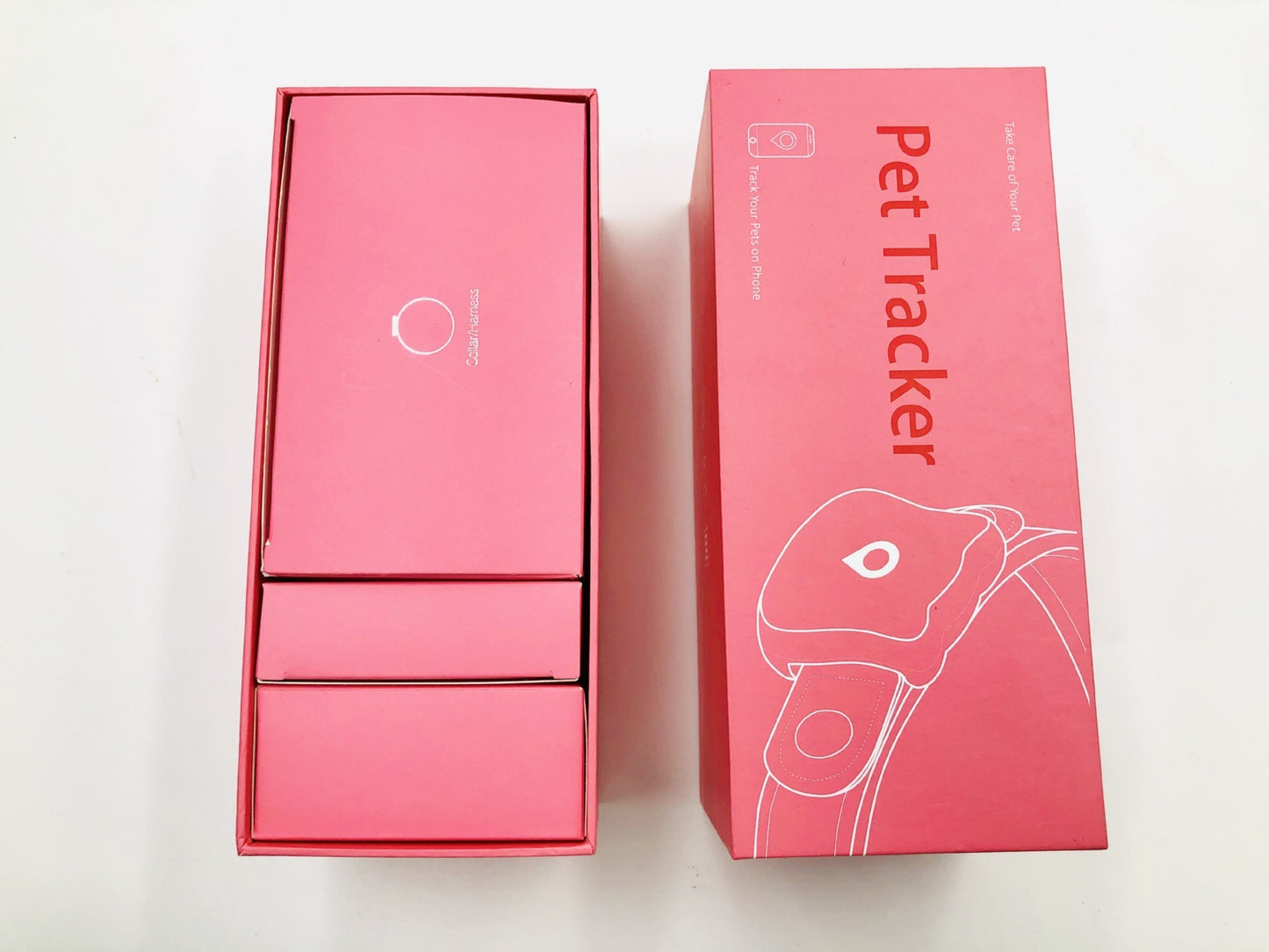 Mini cat GPS tracker with LED light - waterproof smart locator