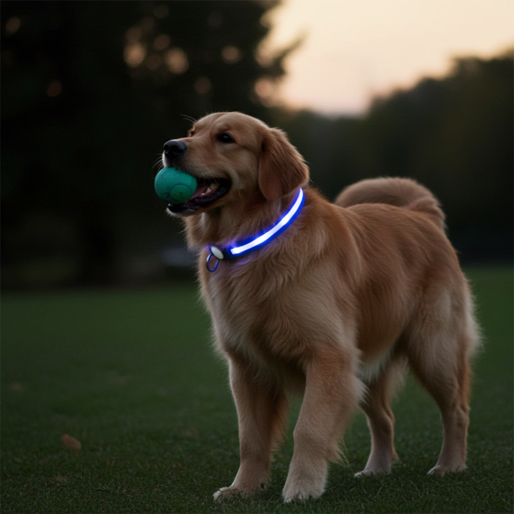LED Light Pet Collar - Waterproof Nylon for GPS Locators