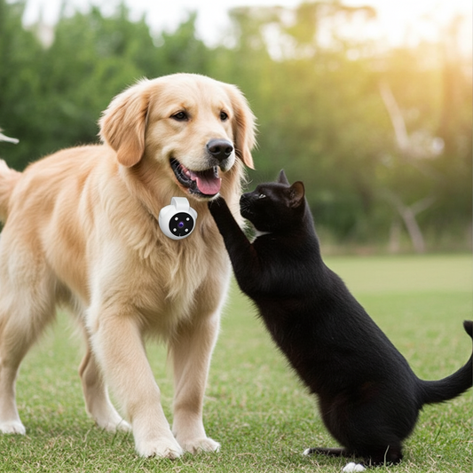 Pet Camera Collar with GPS Tracker – 170° Wide-Angle HD Recording