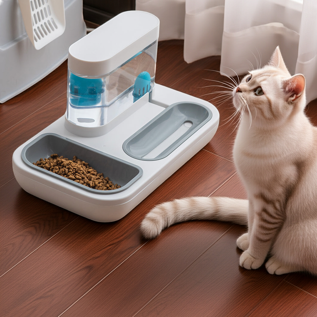 1.5L Automatic Pet Water Fountain - Double Bowl for Cats & Dogs