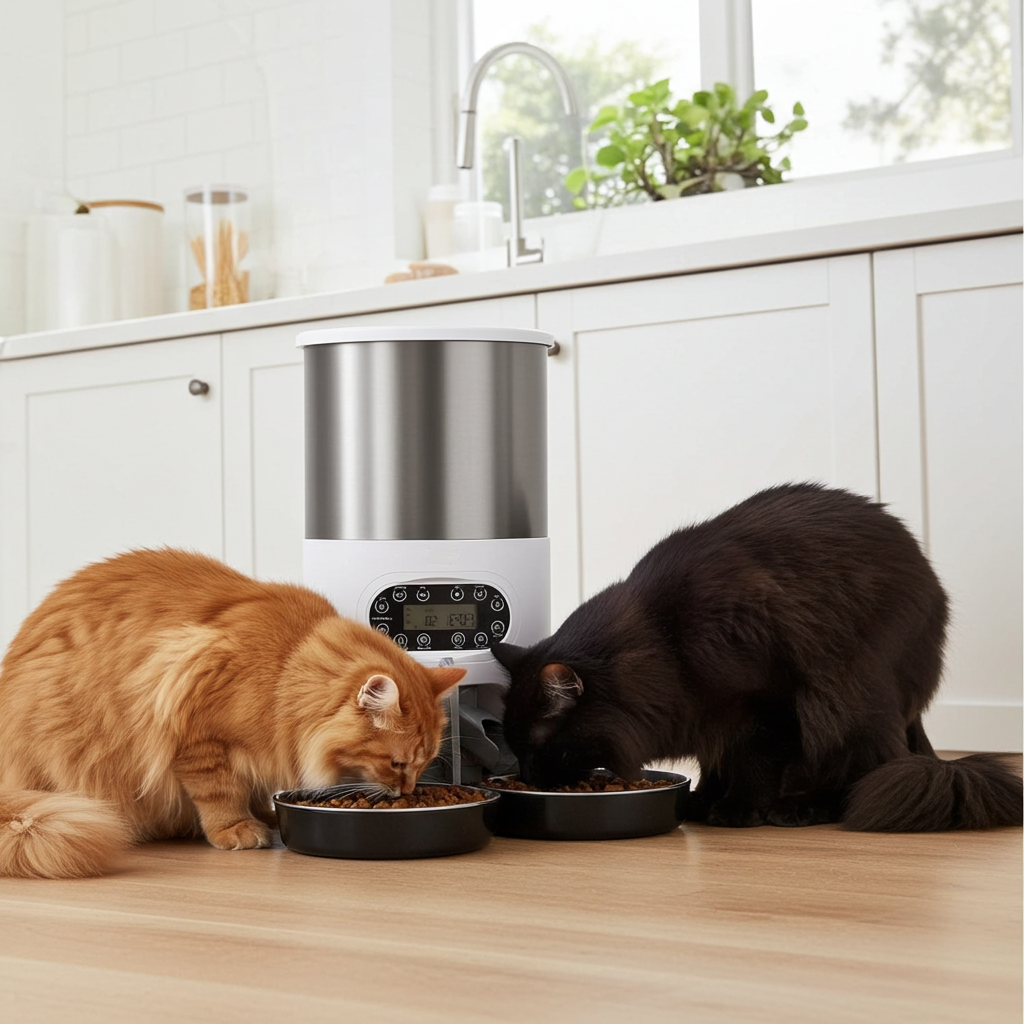 Automatic Pet Feeder - Smart Timed Feeding for Cats & Dogs | Paws GPS