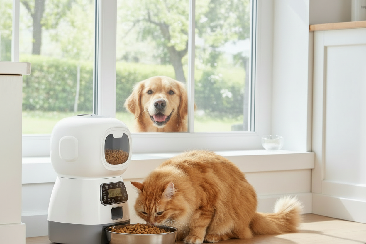 Pet Automatic Feeder - Fixed Point Manual Feeding Control | Paws GPS